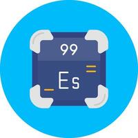 einsteinium plat cercle icône vecteur