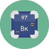 berkelium plat cercle icône vecteur