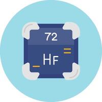 hafnium plat cercle icône vecteur