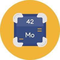 molybdène plat cercle icône vecteur