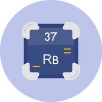 rubidium plat cercle icône vecteur