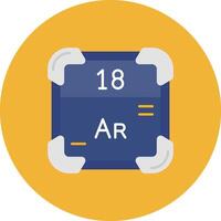 argon plat cercle icône vecteur