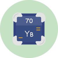 ytterbium plat cercle icône vecteur