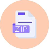 Zip *: français plat cercle icône vecteur