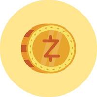 zcash plat cercle icône vecteur