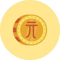 Nouveau Taïwan dollar plat cercle icône vecteur