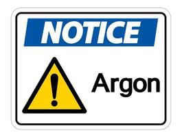 remarquez le signe du symbole de l'argon vecteur