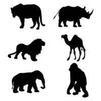 collection de animaux icône images de nombreuses vecteur des modèles