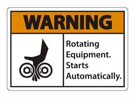 équipement rotatif démarre automatiquement le signe de symbole isoler sur fond blanc, illustration vectorielle vecteur