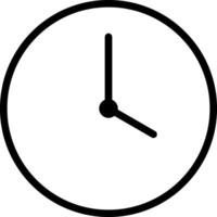 l'horloge icône temps symbole clipart vecteur