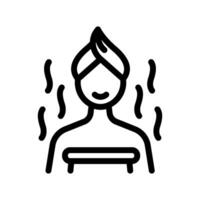sauna icône ou logo conception isolé signe symbole vecteur illustration - haute qualité ligne style vecteur icône adapté pour concepteurs, la toile développeurs, affiche et sites Internet