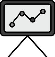 icône de vecteur de graphique en courbes