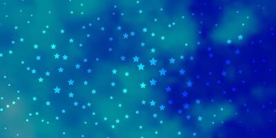 fond de vecteur bleu foncé avec des étoiles colorées.