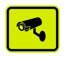 Signe de symbole de caméra de sécurité CCTV, illustration vectorielle, isoler sur l'étiquette de fond blanc .eps10 vecteur