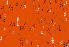 fond de vecteur orange clair avec des symboles musicaux.