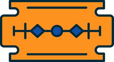 lame ligne rempli deux couleurs icône vecteur