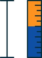 la mesure ligne rempli deux couleurs icône vecteur
