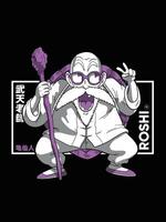 impression Dragon Ball roshi vecteur