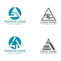 inspiration de conception de logo de chaîne triangulaire futuriste vecteur