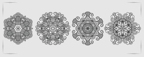 vecteur luxe mandala modèle Contexte et ornemental conception pour coloration page, salutation carte, invitation, tatouage, floral mandala.