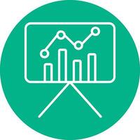 Statistiques présentation vecteur icône