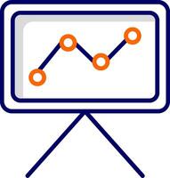 icône de vecteur de graphique en courbes