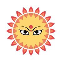 Durga caractère hindou vecteur