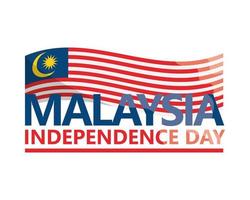 drapeau de l'indépendance de la malaisie vecteur