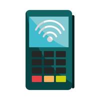 borne pos technologie nfc vecteur