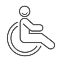 signal d'accessibilité pour fauteuil roulant vecteur