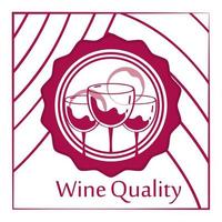 label de qualité du vin vecteur