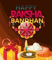 joyeux raksha bandhan vecteur