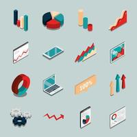 ensemble d'analyses financières vecteur