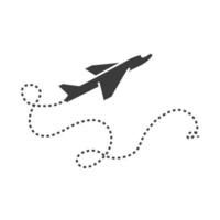 silhouette d'avion en vol vecteur