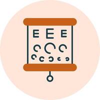 icône de vecteur de test oculaire