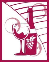 affiche de modèle de vin vecteur