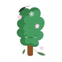 arbre vert mignon nature vecteur