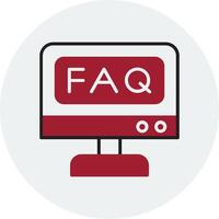 icône de vecteur de FAQ