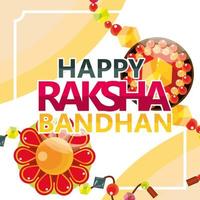 bannière joyeux raksha bandhan vecteur