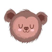 dessin animé de visage d'ours vecteur