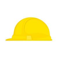 construction casque vecteur illustration isolé sur blanc Contexte. Jaune sécurité chapeau. Plastique coiffures pour ouvrier sécurité.