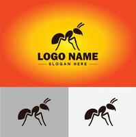 fourmi logo insectes icône entreprise marque affaires fourmi logo modèle modifiable vecteur