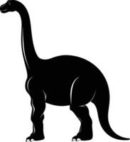 ai généré silhouette dinosaure noir Couleur seulement vecteur