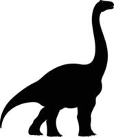 ai généré silhouette dinosaure noir Couleur seulement vecteur