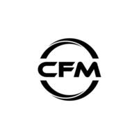 cfm lettre logo conception, inspiration pour une unique identité. moderne élégance et Créatif conception. filigrane votre Succès avec le frappant cette logo. vecteur