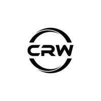 crw lettre logo conception, inspiration pour une unique identité. moderne élégance et Créatif conception. filigrane votre Succès avec le frappant cette logo. vecteur