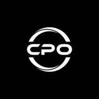 cpo lettre logo conception, inspiration pour une unique identité. moderne élégance et Créatif conception. filigrane votre Succès avec le frappant cette logo. vecteur