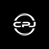 CPJ lettre logo conception, inspiration pour une unique identité. moderne élégance et Créatif conception. filigrane votre Succès avec le frappant cette logo. vecteur