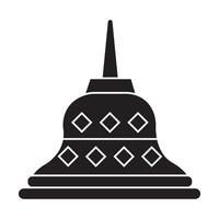 modèle de conception de vecteur de logo d'icône de temple de borobudur