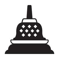 modèle de conception de vecteur de logo d'icône de temple de borobudur